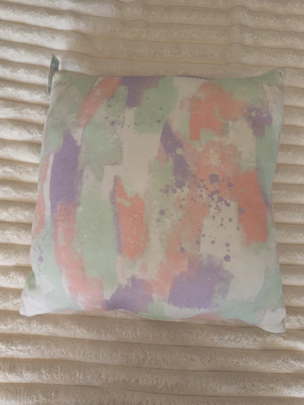 NWT Sequin Unicorn Pillow & Purple Colorful Watercolor Size 15 Inches X 15 Inch